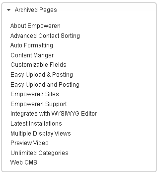 archived pages