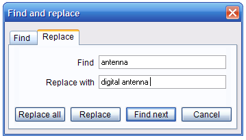 Find and Replace