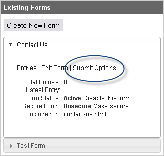 Submit Options