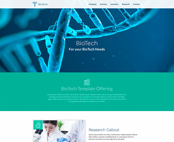 Biotech Website Templates